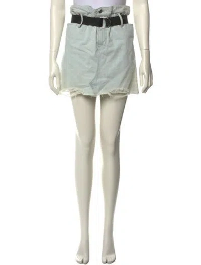 Pre-owned Iro Distressed Accents Mini Skirt In White