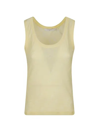 Iro Distressed-effect Tank Top In Yellow