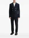 Iro Double-breasted Belted Blazer In Blue