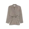 Iro Double-breasted Blazer In Neutral