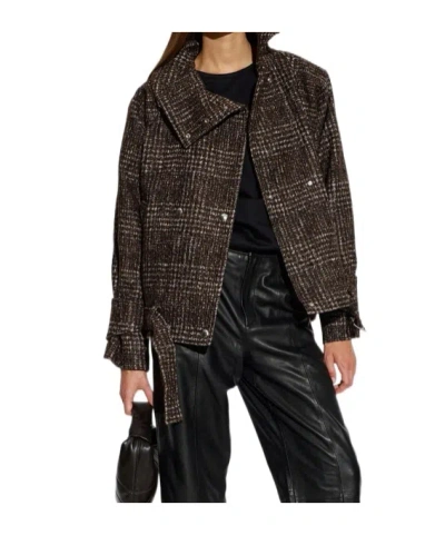 Iro Double-breasted Casual Jacket In Purple