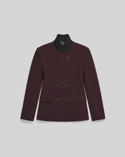 Iro Double-breasted Wool Blazer In Burgundy