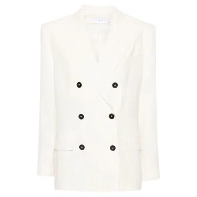 Pre-owned Iro Double-breasted Wool Blend Blazer In Gray