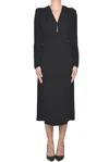 Iro Draped Crepè Dress In Black