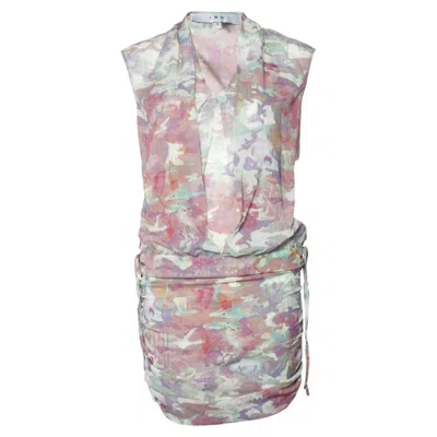 Pre-owned Iro , Draped Swan Dress In Camouflage Print In Gray