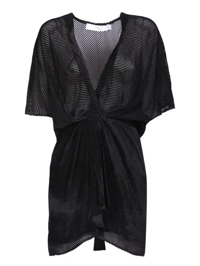Iro Black V-neck Mini Dress