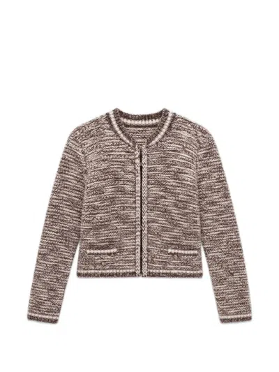 Iro Dunmore Marl-knit Jacket In Brown