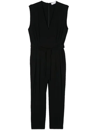 Iro Edama Pleat-detail Sleeveless Jumpsuit In Black