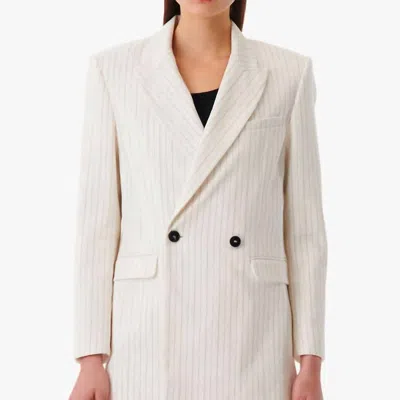 Iro Edda Striped Suit Jacket In White