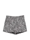Iro Edela Cotton Blend Shorts Textured Pockets In Brown