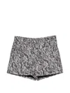 Iro Edela Cotton Blend Shorts Textured Pockets In Brown