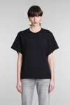 Iro Tabitha T-shirt In Black Cotton In Black