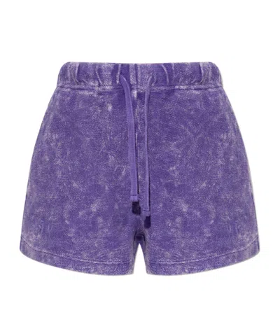 Iro Elastic Waist Shorts In Purple