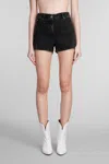 IRO ELGAMA SHORTS IN BLACK COTTON