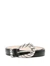 Iro Embossed-buckle Detail Belt In Black