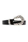 Iro Womens Bla02 Embella Stud-embellished Leather Buckle Belt In Black