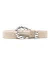 Iro Embella Suede Belt In Neutrals