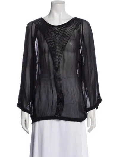 Pre-owned Iro Embroidered Accent Knee-length Skirt In Black