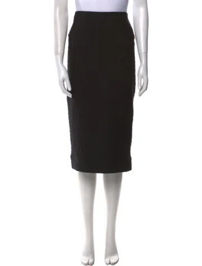 Pre-owned Iro Embroidered Accent Knee-length Skirt In Black