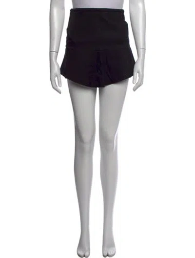 Pre-owned Iro Embroidered Accent Mini Skirt In Black