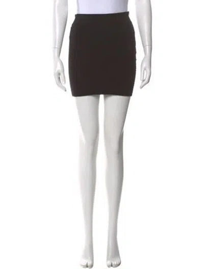 Pre-owned Iro Embroidered Accent Mini Skirt In Brown