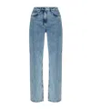 Iro Embroidered Cotton Jeans In Blue