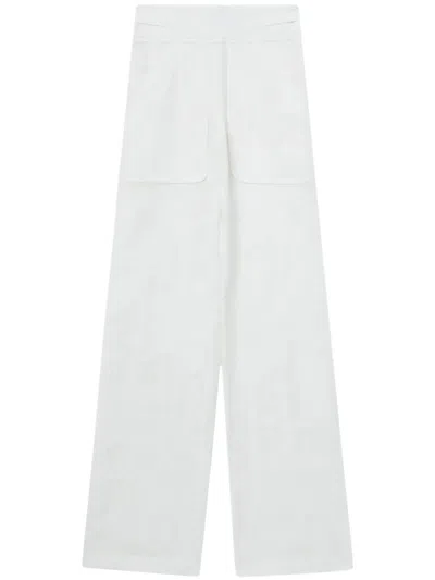 Iro Embroidered Long-leg Trousers In White