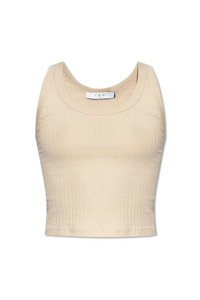 Iro Emma Stretch Top In Beige