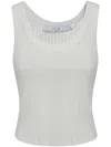 Iro Spaghetti-straps Cotton Top In Weiss