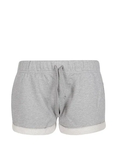 Iro Elastic Waistband Organic Cotton Shorts In Grey