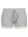 Iro Elastic Waistband Organic Cotton Shorts In Gray