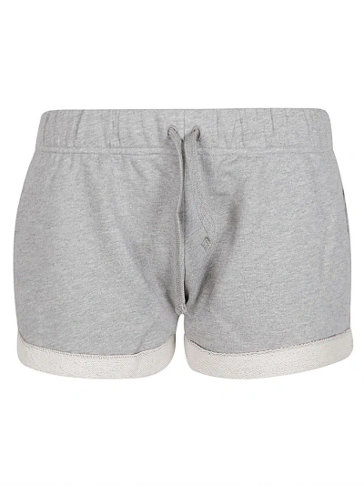 Iro Elastic Waistband Organic Cotton Shorts In Grey