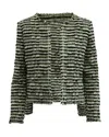 Iro Emotion Tweed Jacket In Black Wool In Black