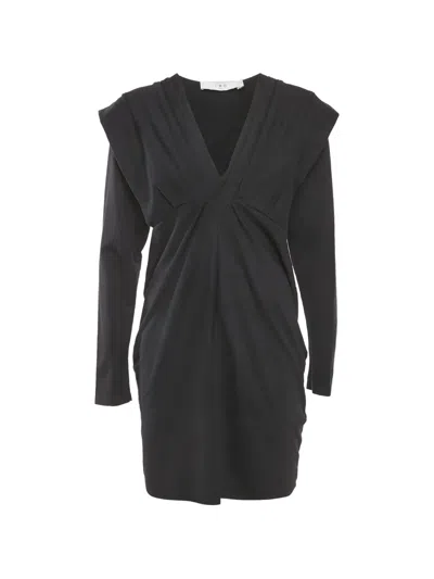 Pre-owned Iro Emylie Cotton Mini Dress In Black