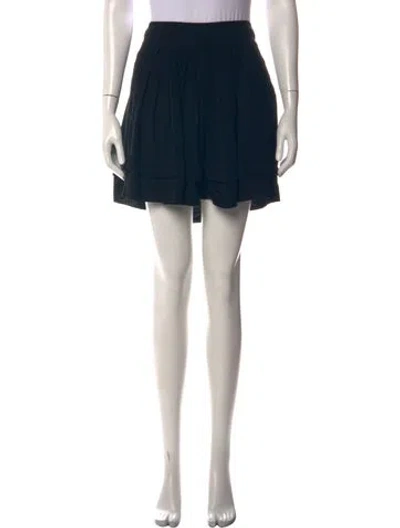 Pre-owned Iro Eyelet Trim Mini Skirt In Black