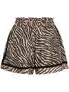 Iro Elastic Waist Shorts In Brown