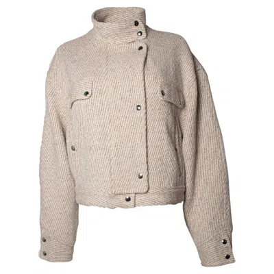 Pre-owned Iro , Farrah Jacket In Natural In Sand