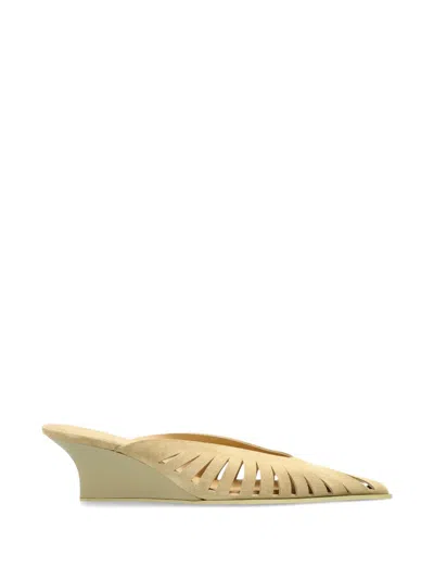 Iro Fauve Low Cut Suede Mules In Neutral