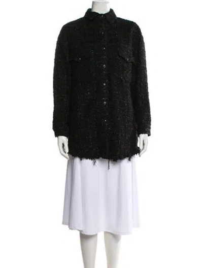 Pre-owned Iro Faux Fur Coat In Black