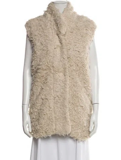 Pre-owned Iro Faux Fur Coat In Neutral