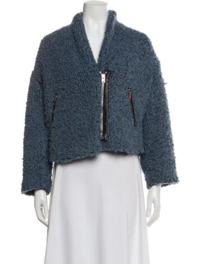 Pre-owned Iro Faux Fur Jacket In Blue