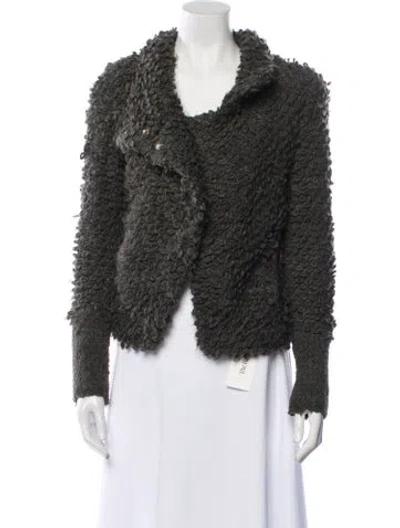 Pre-owned Iro Faux Fur Jacket In Gray