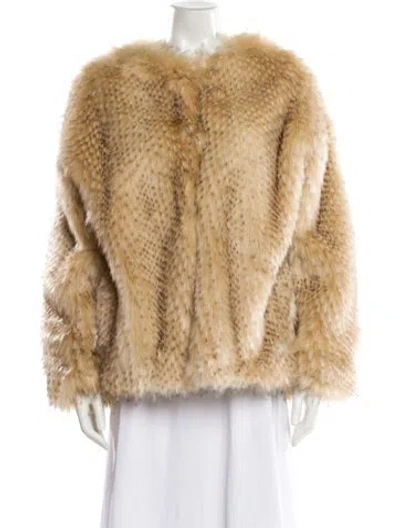 Pre-owned Iro Faux Fur Jacket In Neutral