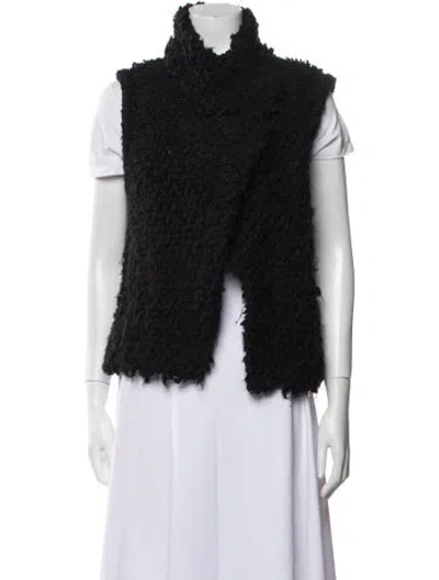 Pre-owned Iro Faux Fur Vest In Black