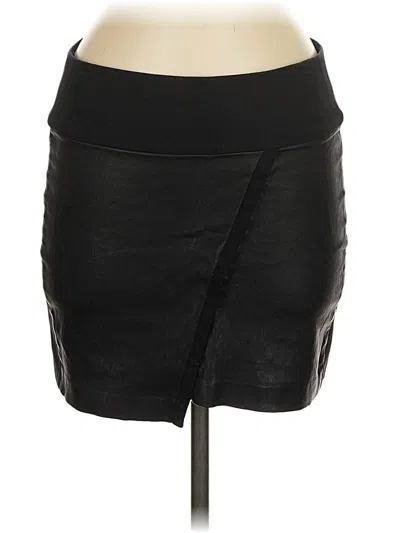 Pre-owned Iro Faux Leather Skirt In Black