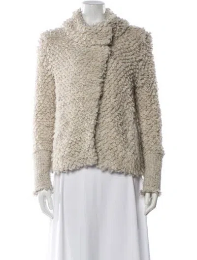 Pre-owned Iro Faux Shearling Faux Fur Jacket In Neutral
