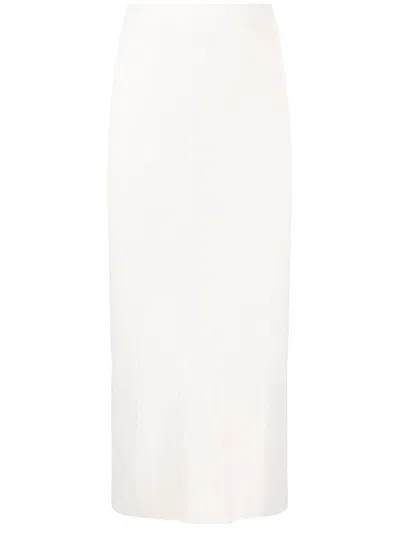 Iro Fine-knit Midi Skirt In White