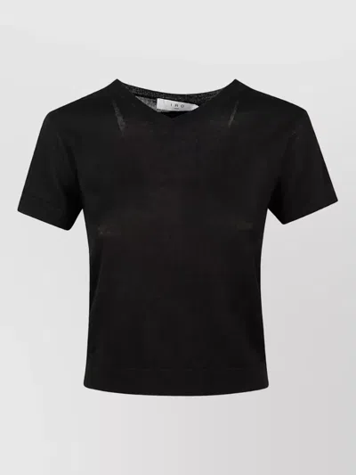 Iro Fine-knit Knitted Top In Black