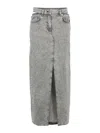 IRO FINJI DENIM LONG SKIRT