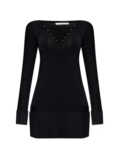 Iro Floca Pleated Mini Dress In Black